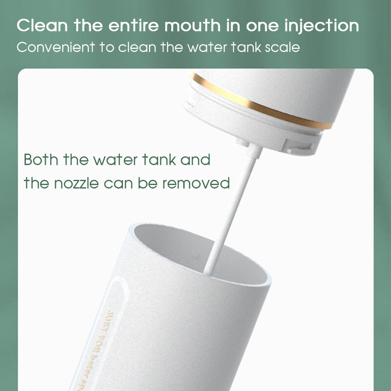 [Boi] 280ML USB ricaricabile IPX7 impermeabile intelligente portatile irrigatore orale 3 modalità detergente dentale filo d'acqua per denti