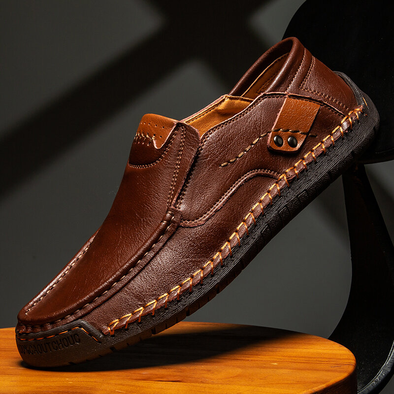 Sapatos casuais masculinos feitos à mão estilo masculino sapatos confortáveis rendas até mocassins masculinos respirável mocassins tamanho grande 48 tênis