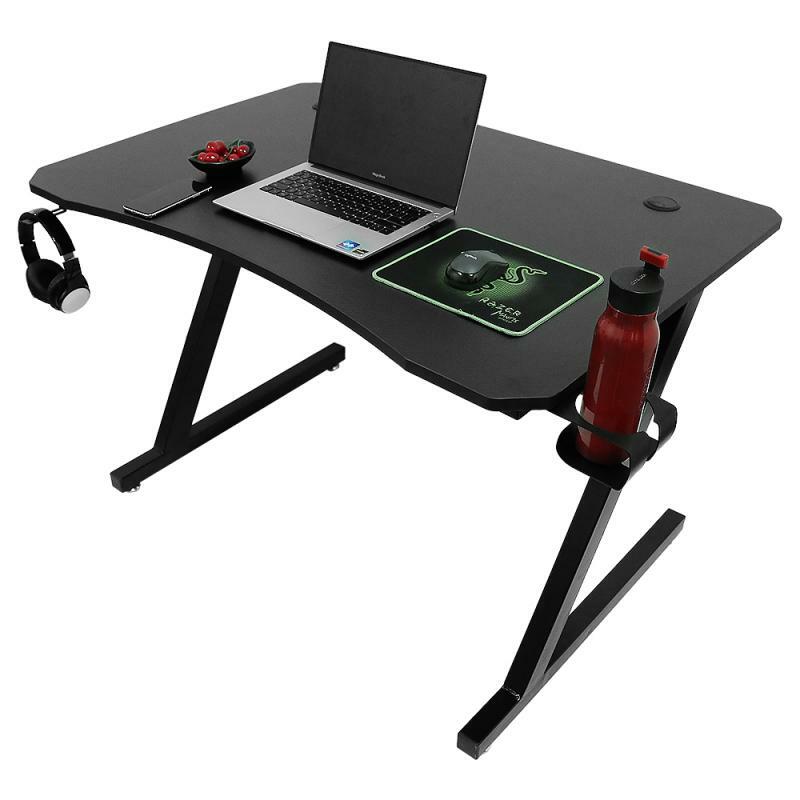 Table de jeu ergonomique de 63 pouces, 110x74x74cm, avec porte-gobelet, pour ordinateur de sport, HWC