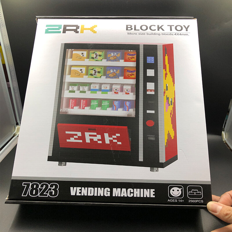 ZRK Diamond Particle Puzzle Assembled mini DIYBuilding Block Toy Creative DIY Gift 7823 Vending Machine toys birthday for boys