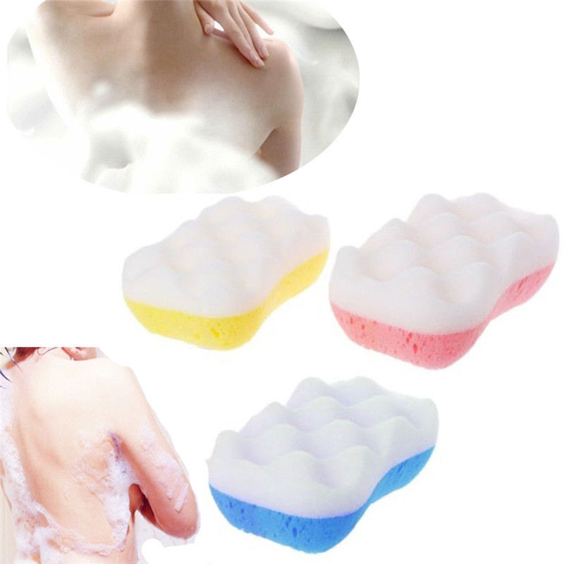 2pcs Skin Care Bath Sponge Body Scrubber Shower Massage Bathing Brushes
