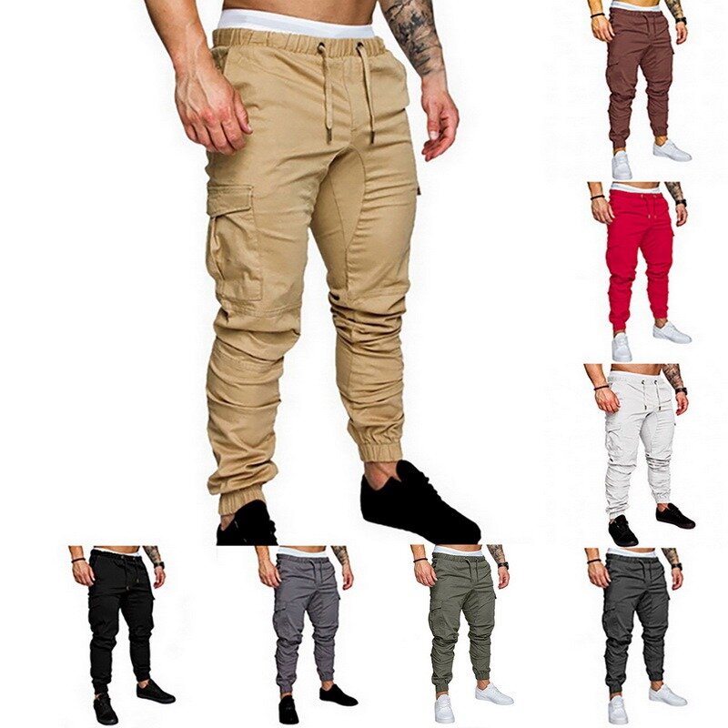 Hommes Pantalon Cargo Hommes Multi-poches Globale Mâle Pantalon Décontracté Outillage Pantalon Vert Armée Pantalon Cargo Pour Homme Taille M-4XL