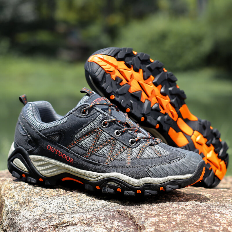 Moda szybkoschnące buty trekkingowe wysokiej jakości odporne na zużycie amortyzacja męskie buty górskie oddychające buty w dużych rozmiarach
