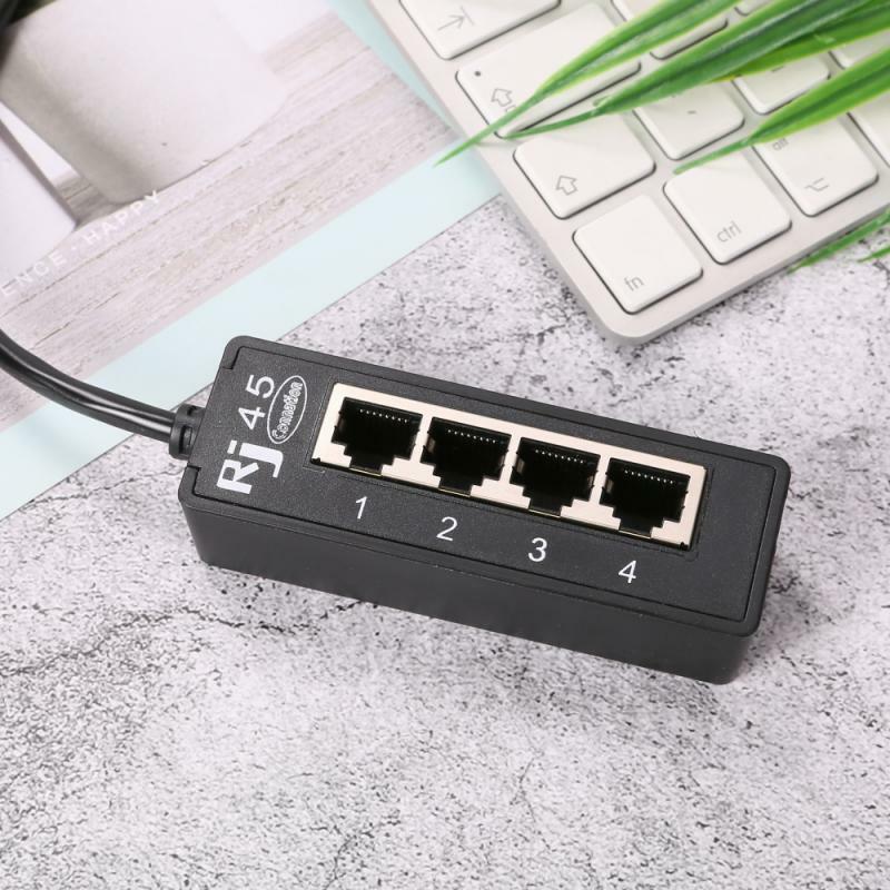 RJ45แมว Ethernet สายเคเบิลอะแดปเตอร์ Splitter 1ชายหญิง4พอร์ต LAN Ethernet Converter อุปกรณ์เสริมสำหรับ Lan USB Hub