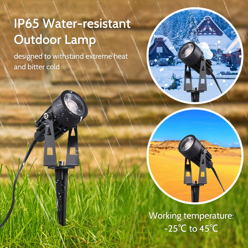 Tomshine 6-in-1 정원 조명 저전압 LED 조경 조명 IP65 방수 실외 램프 따뜻한 흰색 산책로 나무 마당, 조명, 바깥 활동, 고급스러운, 내구성