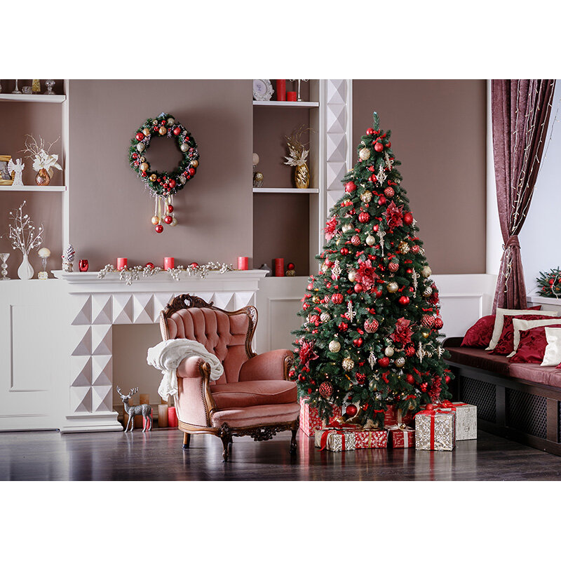 عيد الميلاد موضوع التصوير خلفية داخلي شجرة عيد الميلاد الطفل صورة الخلفيات للصور استوديو الدعائم 21905 STL-01