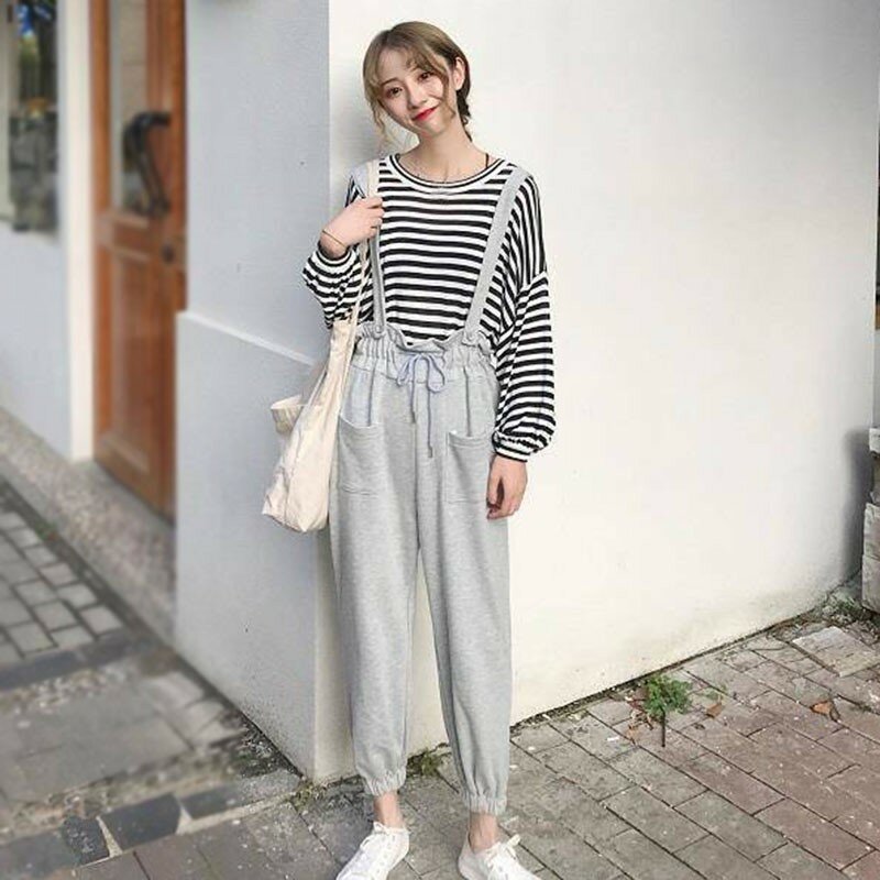 Summer Pants Solid Color High Waist Pant Ladies Youth Loose Casual Fashion Pants 2020