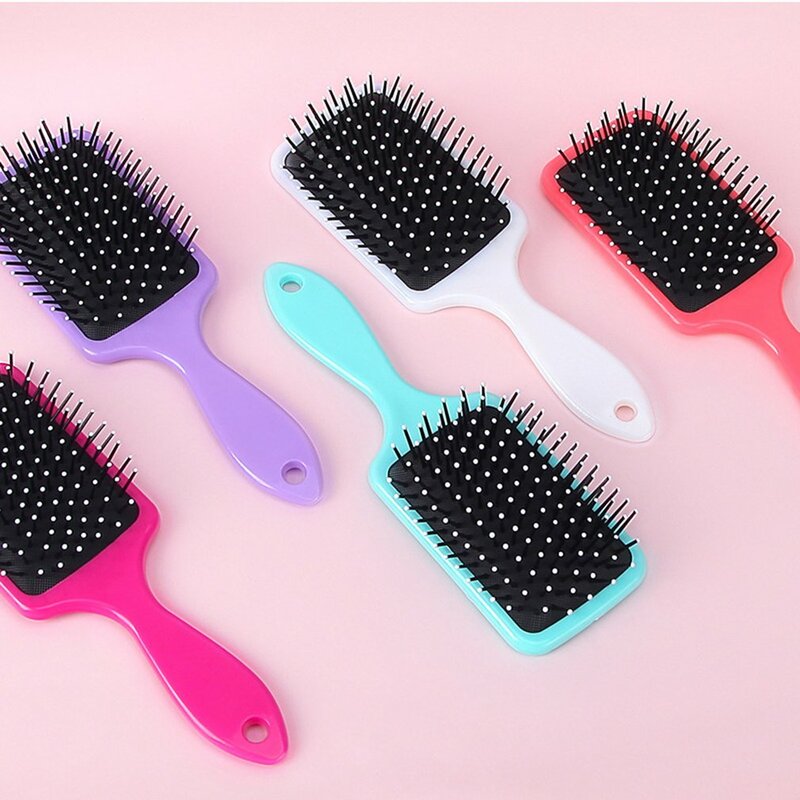 Escova de cabelo detangling escova de cabelo feminino ferramenta de estilo de cabelo em forma de t pente antiestático massagem chuveiro detangling