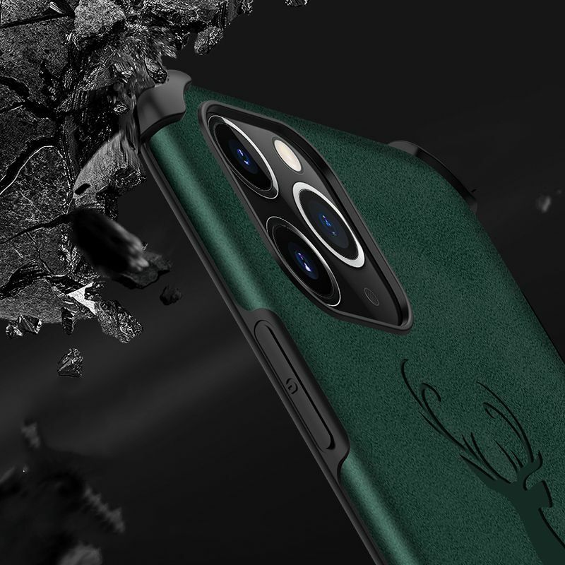 Luxury Leather Case For Iphone 6 7 8 Plus Cover Soft Silicone Iphon X XS Xr 11 Pro Max Deer Logo Anti Fall Shell Case