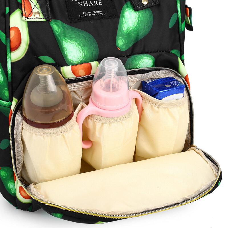 Bolsas de pañales de maternidad con estampado de moda para mamá, mochila de viaje de gran capacidad, lactancia para el cuidado del bebé, 2021