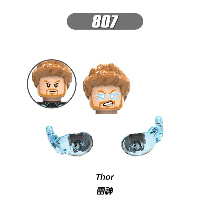 X0185 superhéroe Thor Rocky Hela pequeñas partículas ensambladas Mini figuras juguetes educativos ensamblaje bloques de construcción adornos de juguete