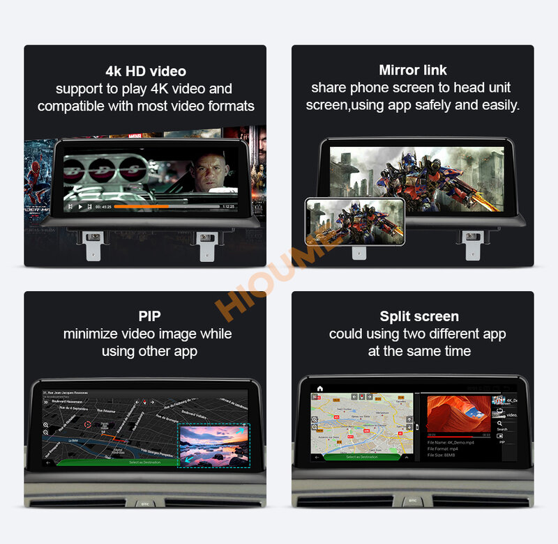 8.8 "8Core 8 + 128G Android 11 Pemutar Multimedia Mobil Navigasi GPS Unit Kepala Stereo untuk BMW 1 Seri F20 F21 F23 EVO 2018 2019