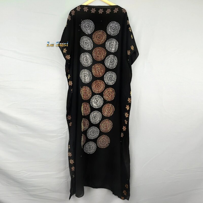 Abaya Dubai – Robe africaine longue en mousseline, grande taille, grandes pierres, vêtements islamiques en coton, LD427, dernière collection