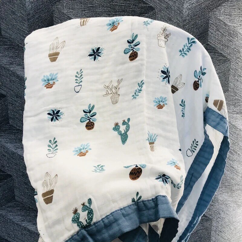 Quattro strati 70% bambù 30% cotone mussola coperta per bambini neonato fasce Super comode coperte da letto Swaddle Wrap asciugamano da bagno