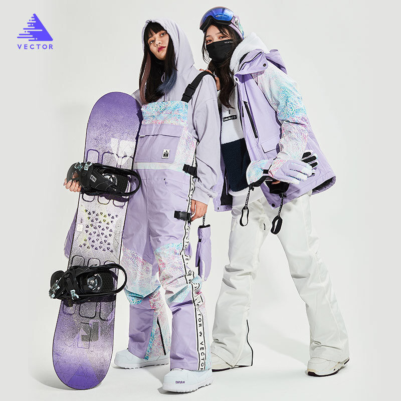 Jaket Musim Dingin Kualitas Tinggi Wanita Ski Suit Set Jaket Dan Celana Outdoor Single Ski Set Windproof Therma Ski Snowboardl