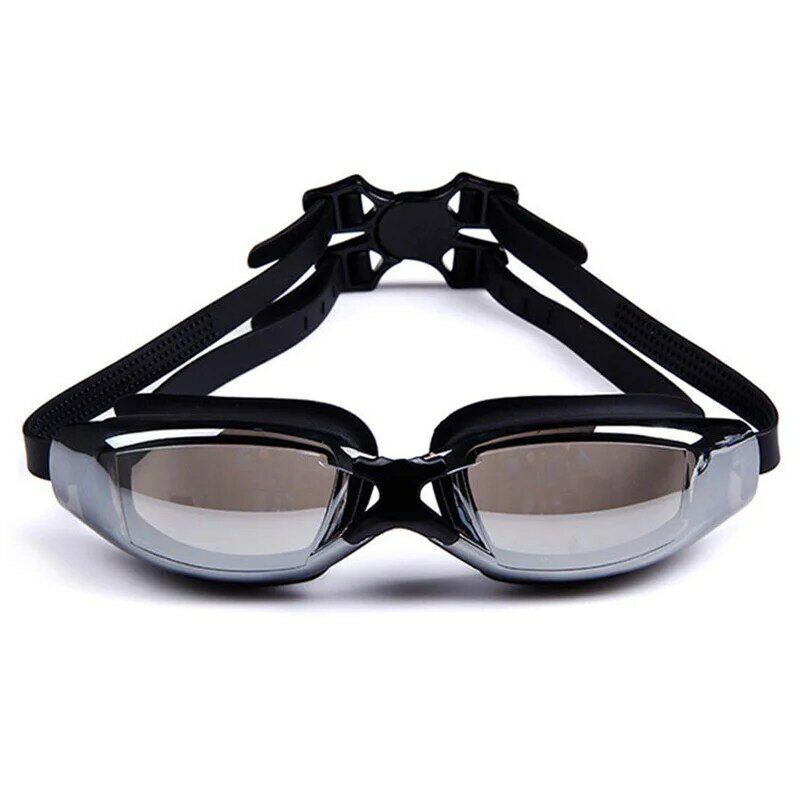 Óculos de natação para miopia, gorro de silicone para adulto, óculos anti-neblina, para homens e mulheres, óculos à prova d'água