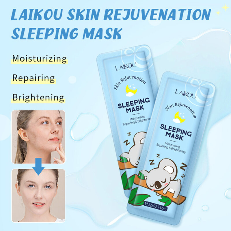 Маска для сна, увлажняющая питательная текстура кожи, прозрачная Бриллиантовая Успокаивающая и осветляющая маска для ухода за кожей