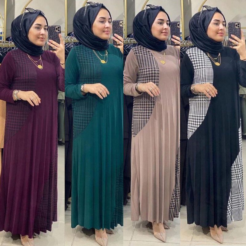 라마단 Abaya 두바이 터키 이슬람 패션 Hijab 드레스 이슬람 의류 여성을위한 아프리카 맥시 드레스 Eid Mubarak Robe