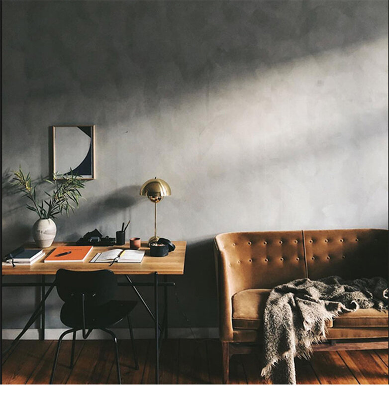 Moderno minimalista  diseño de arte nórdico  dormitorio  cabecera  sala de estar  estudio  decoración creativa de Hotel  flor  lámpara de mesa 