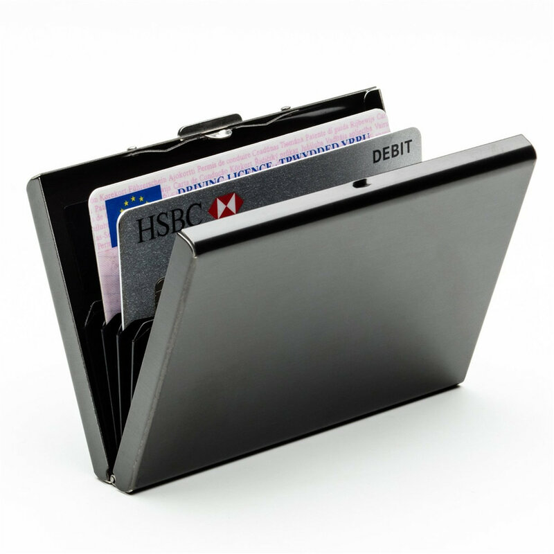 Porte-cartes en aluminium Anti-magnétique, métal, blocage Rfid, porte-cartes de crédit, organisateur de cartes de visite, porte-monnaie, étui de protection pour portefeuille RFID