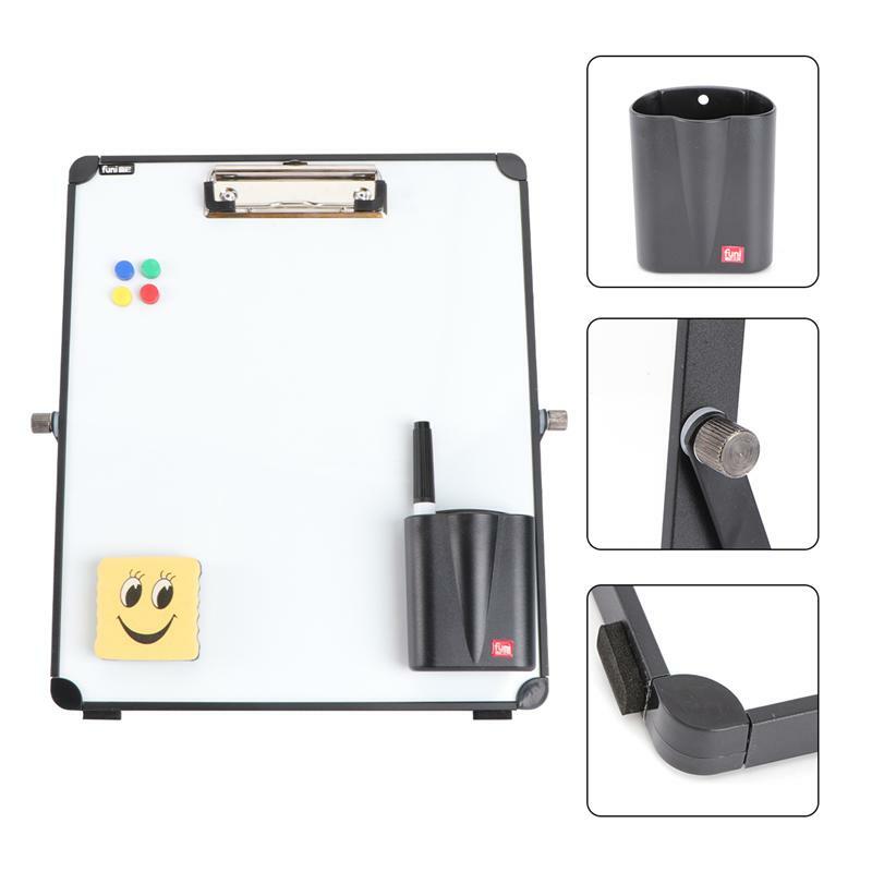 8pcs/1set Tabletop Whiteboard Office School Writing Board With Pen Eraser Magnets Buttons Kids Home Office Message Drawing Board