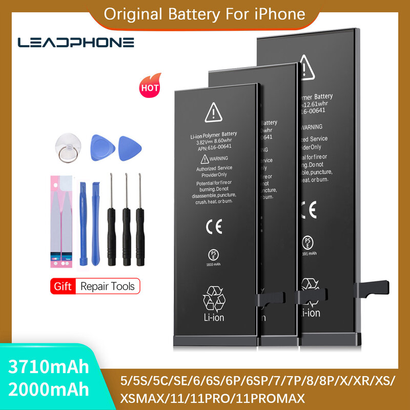 Para o iphone 5se bateria x 6s 7 6 8 xs bateria original com kit de substituição alta capacidade