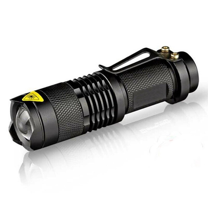 Nova chegada poderosa led lanterna tocha mini q5 led lanterna tocha foco ajustável zoom luz da lâmpada portátil # p30