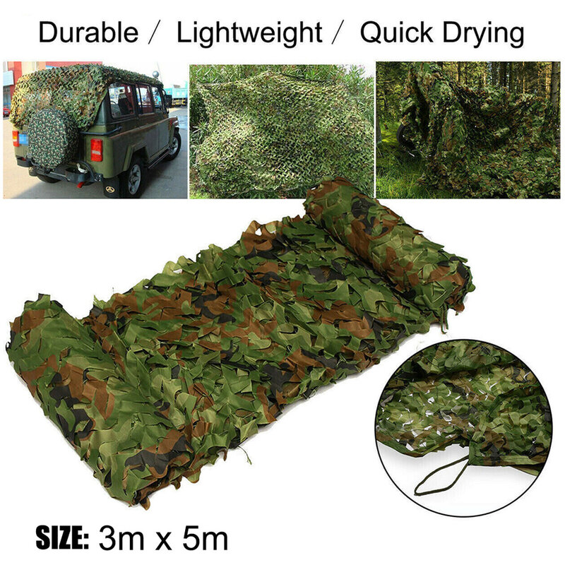 Camouflage Nets Military Army Training Tent Shade Outdoor Camping Hunting Shelter Hide Netting Car Covers Garden Bar Decoration