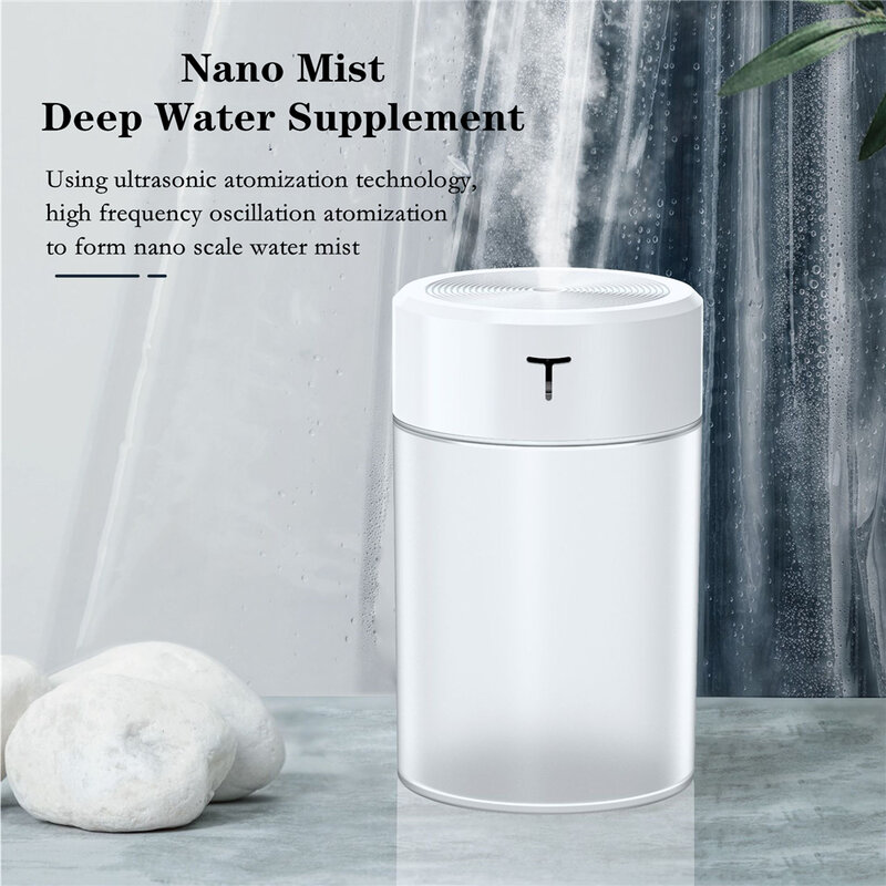 Portable Mini Humidifier 360ML Small Cool Mist Humidifier USB Personal Desktop Humidifier for Baby Bedroom Travel Office Home