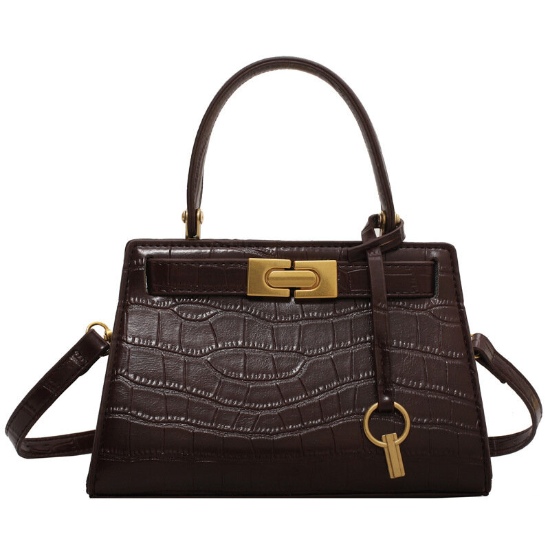 Дамская сумочка, новинка 2021, дизайнерская роскошная сумка через плечо из зернистой кожи, женская сумка с ручками сверху