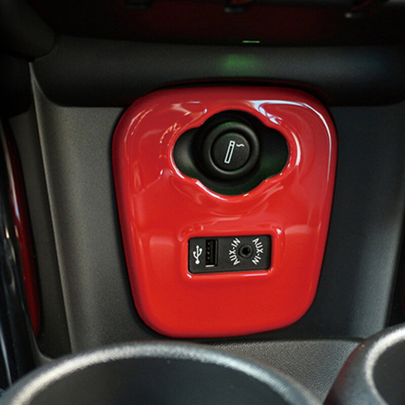 Car center panel zapalniczka do cygar ładowanie dekoracja paneli naklejka na BMW MINI COOPER ONE PLUS F55 F56 zapalniczki stylizacja