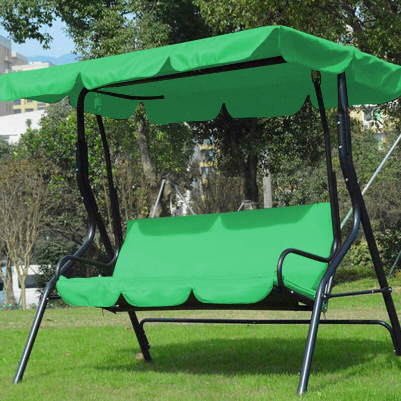 High 3 Seat Swing Canopies Seat Cushion Cover Set Patio Swing Chair Hammock Replacement Waterproof Garden LG66