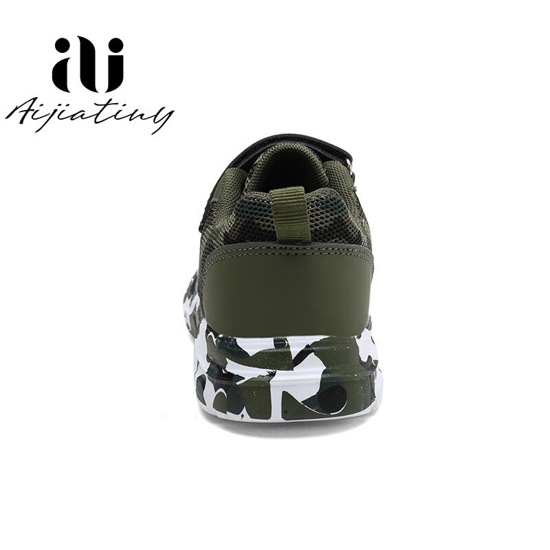 Spring kids sneakers Children Shoes Camouflage Leather boy kids shoes fashion Waterproof sport shoes for girls 2022