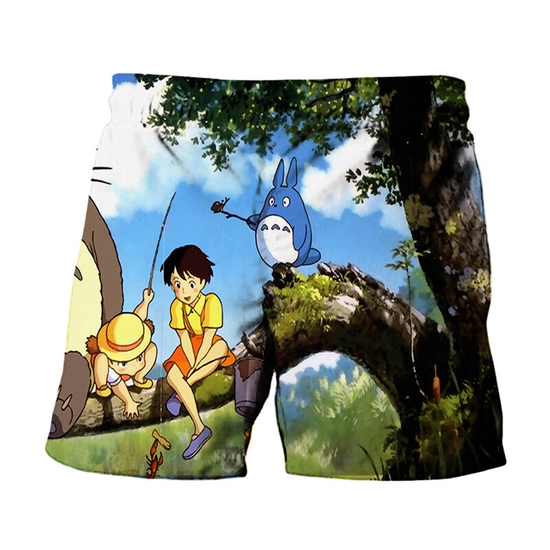 2021 verão novo adorável anime gato 3d crianças menino menina shorts calças da criança crianças praia shorts casuais esportes roupas de banho casuais calças