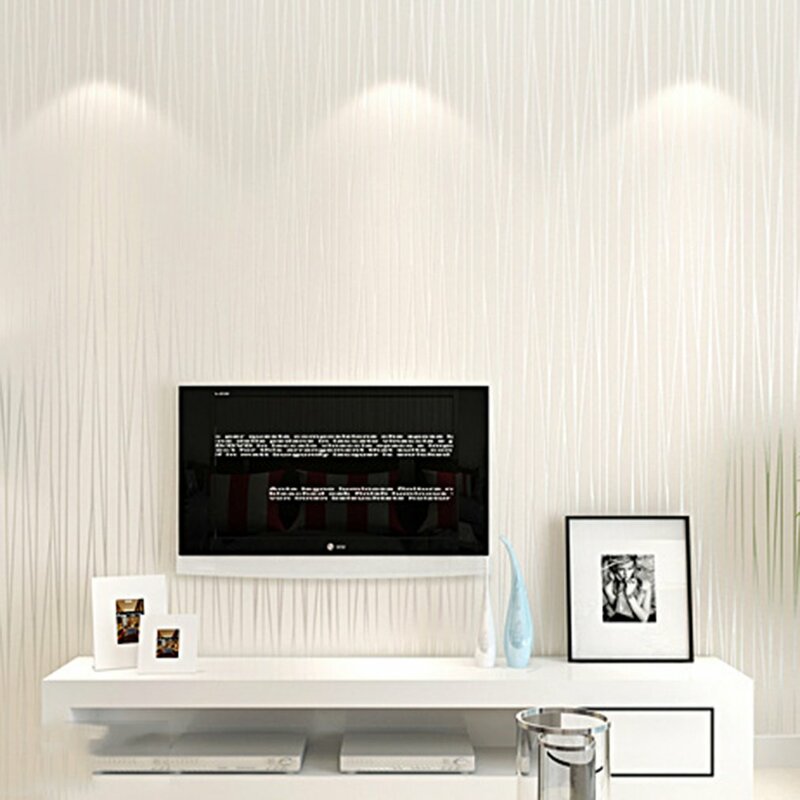 Papel de parede listrado para casa, rolo de papel de parede moderno para decoração de quarto e sala de estar, 1 rolo