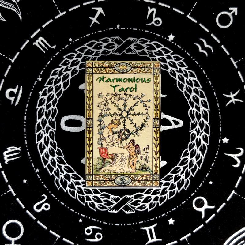 Mini cartas de Tarot armoniosas, baraja de adivinación profética, versión en inglés, juego de mesa de entretenimiento, 78 hojas por caja