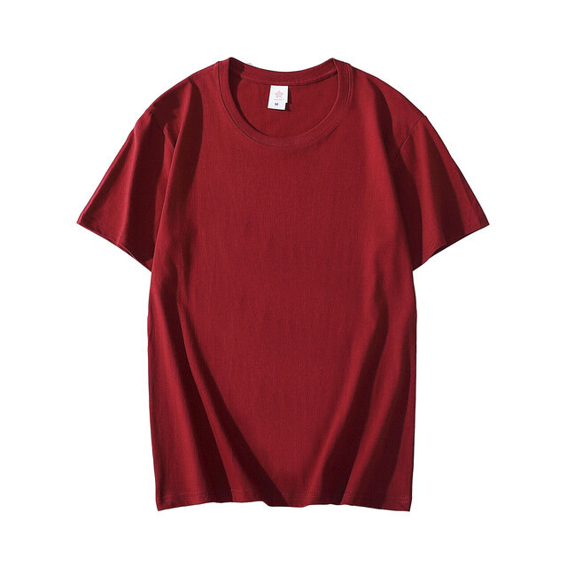 Camiseta de manga corta de algodón para hombre, camiseta de manga corta de color sólido, novedad de 2021