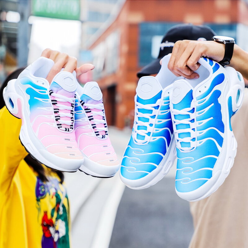 Sepatu Olahraga Pasangan Bantalan Udara Terbaru, Sepatu Jogging Kebugaran Luar Ruangan Perkotaan, Sepatu Kasual Fashion Trendi untuk Remaja