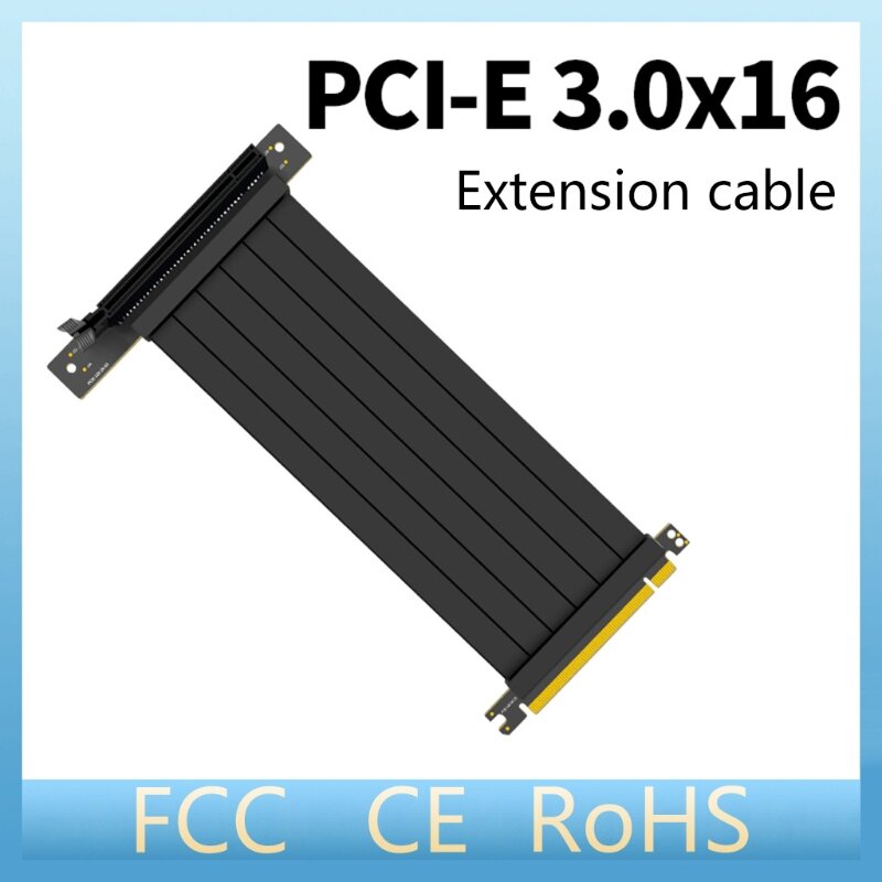 Full Speed 3.0 PCIE X16สายกราฟิกสายเคเบิล PCI Express Riser ป้องกัน Extender Antijam สำหรับ GPU