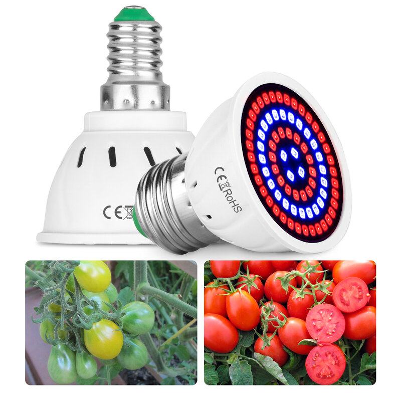 LED Plant Growth Bulb Full Spectrum B22 E27 E14 MR16 GU10 Uv Lamp Led 220v Is Suitable for Garden Flower Lighting