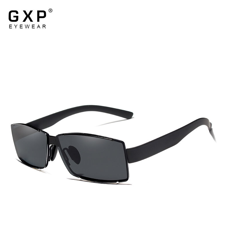GXP-gafas de sol polarizadas sin montura para hombre, diseño de marca masculinas con lentes de sol, rectangulares, UV400