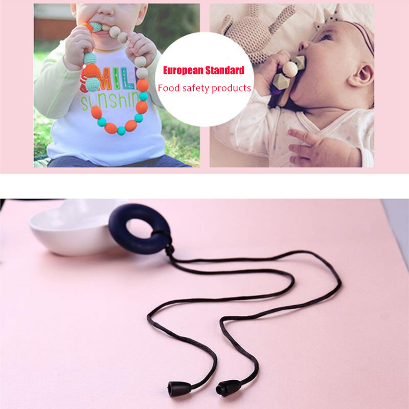 Colar de silicone de segurança para as mulheres do bebê dentes de grau alimentício silicone brinquedos do bebê de silicone de viagem de férias boêmio acessórios de moda