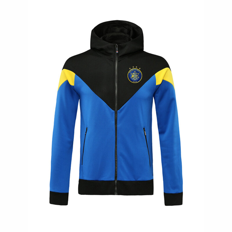 Tel aviv maccabi velo futebol agasalho jaqueta de futebol treinamento survetement hoodies casaco