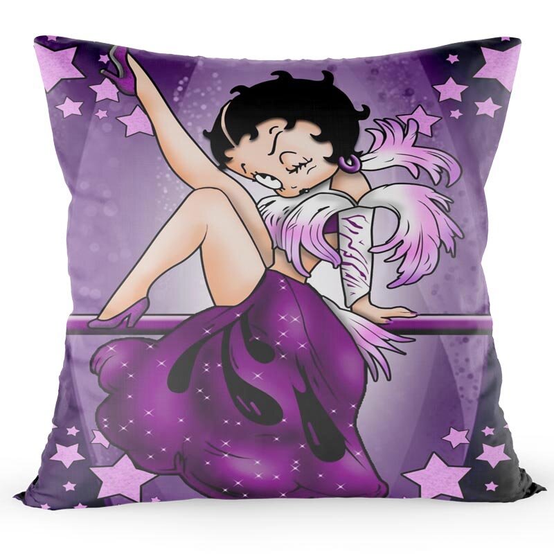 40X40cm(one sides) Pillow Case Modern Home Decorative Betty Boop Pillowcase For Living Room  Stock Cartoon Pillow Cover