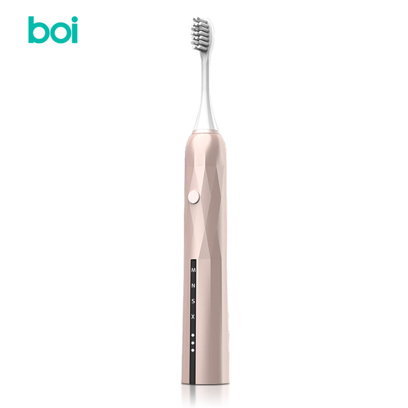 Boi-Juego de cepillos de dientes eléctricos para adultos, cepillo de dientes eléctrico recargable con modo Vertical, blanqueador eléctrico, 50 días de uso