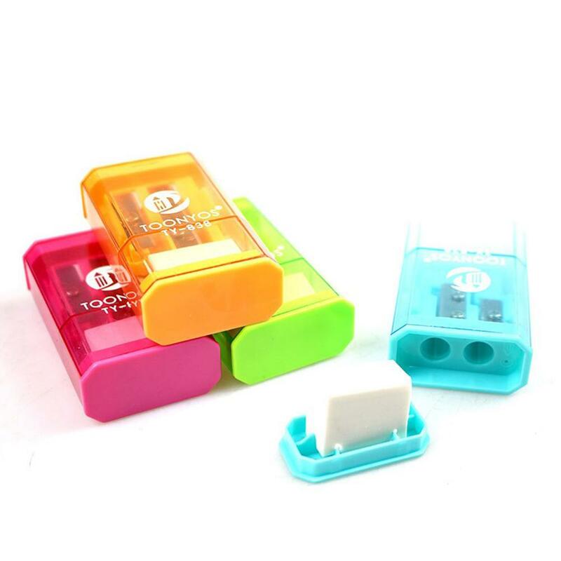 Double Hole Pencil Sharpener Manual Cutting Machine Stationery for Office Home Supply