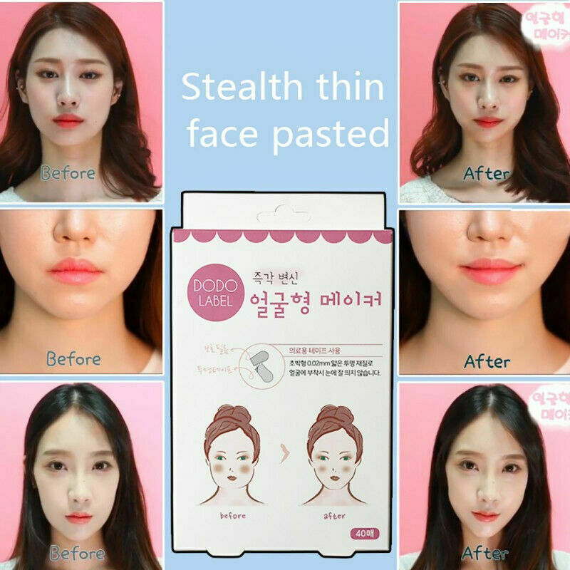 40pcs Lift Face Sticker Instant Face Neck and Eye Lift Facelift V Shape Tapes Bands Sticker Slim Makeup Adhesive Tape