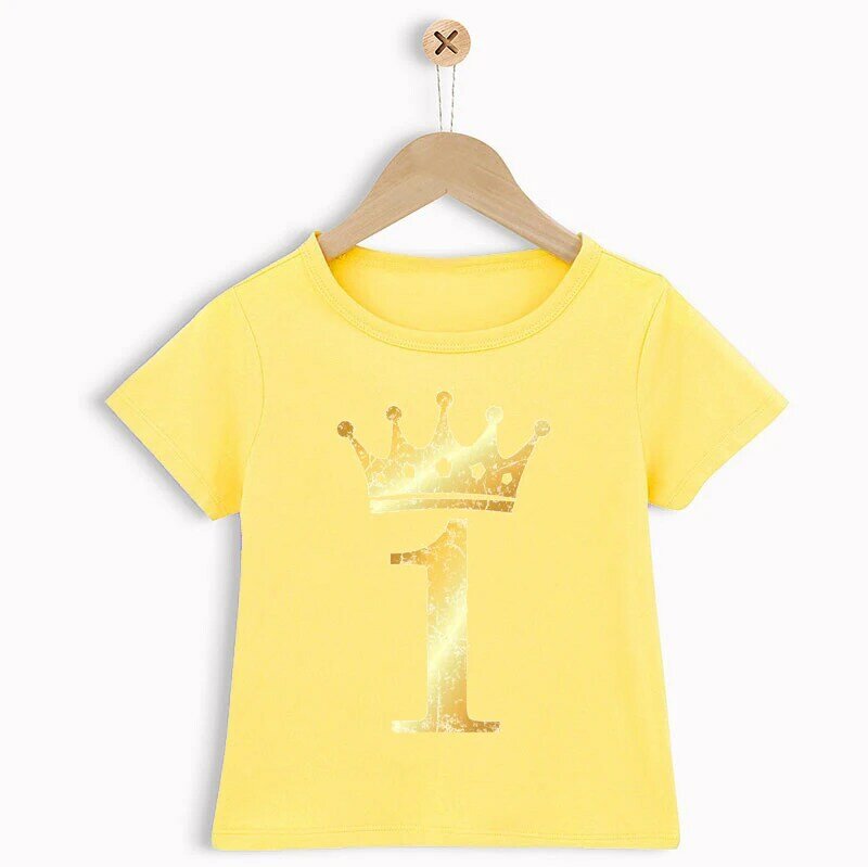 T-shirt Voor Meisjes/Jongens Leuke Kinderen Verjaardag Kostuum 1-7 Jaar Oud Verjaardagscadeau Kostuum Voor Kinderen zomer Kids T-shirt Tops