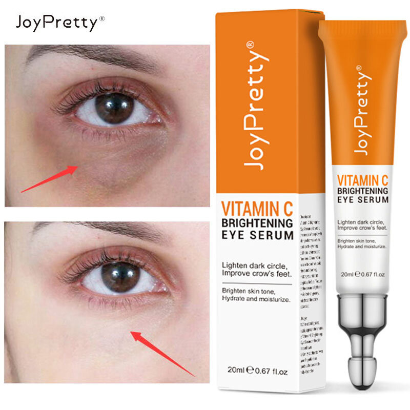 A vitamina c remove os sacos do soro do olho dos círculos escuros levanta a empresa que ilumina o creme do olho ácido hialurónico anti-rugas massagem cuidados com os olhos