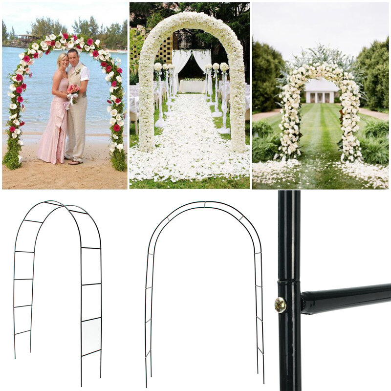 Żelazny łuk ślubny ozdoby ogrodowe tło Pergola stojak ramka w kwiaty na ślub urodziny wesele dekoracja DIY Arch